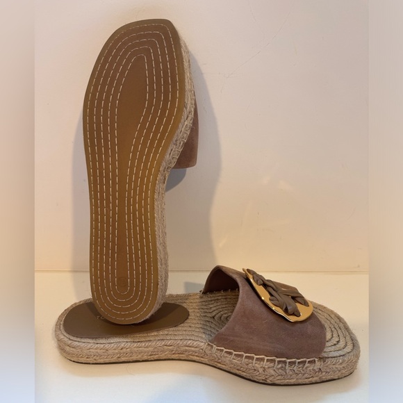 Tory Burch Woven Double T Espadrille Slide Sandal - Picture 3 of 5